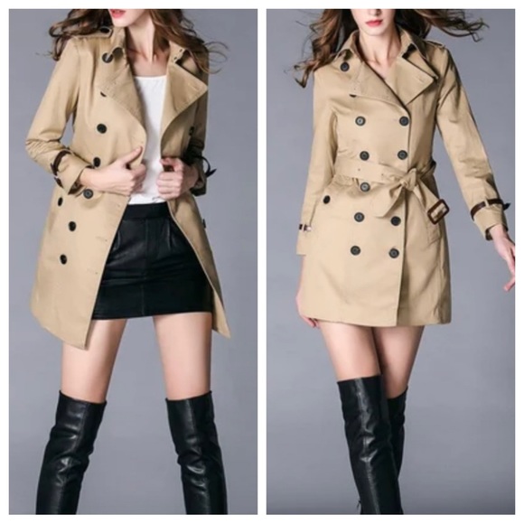 ShopEvelynne Jackets & Blazers - Chic British Buckle Double Breasted Fabulous Trench Coat